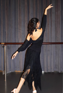 Сексуальный танцевальный костюм-леотард с открытой спиной и V-образным вырезом для латиноамериканских танцев, джаза, самбы, румбы, сальсы, дышащий топ для женщин - Product Image 5