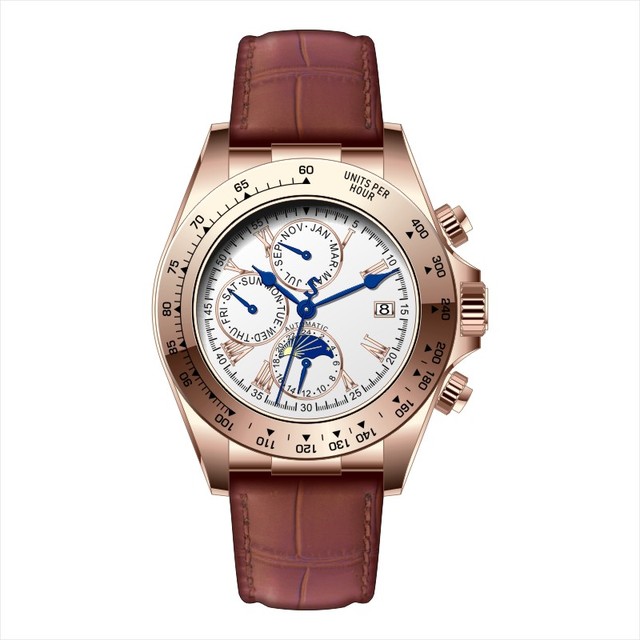 High-end Hollow-out Dial Leather Strap Automatic Movement Customized Logo Men's Mechanical Watches