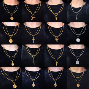 Pendentif homme de Vitruve Da Vinci en or 18 carats chaîne cubaine collier homme humanité bijoux personnalisés collier vintage pour homme petit ami - Product Image 4