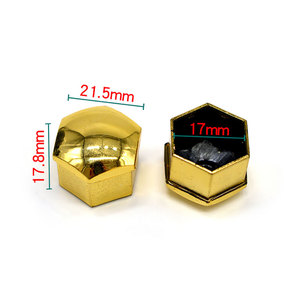 Bouchons de valve de pneu hexagonaux rouges anti-poussière de 21,5 mm pour moyeu de roue de voiture T39 - Product Image 2