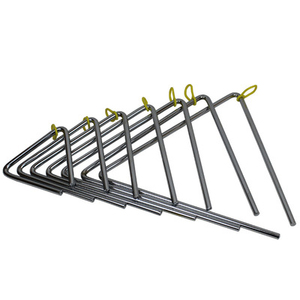 Campana triangular Orff, hierro triangular grueso de 4-10 pulgadas, plateado para percusión educativa preescolar - Product Image 2