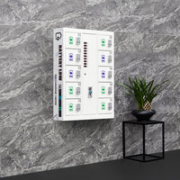 Estación de Carga para Teléfonos Móviles Inteligente con WLAN, 6 Compartimentos, Cerradura Electrónica con Contraseña, Compatible con Monedas, Casillero para Celulares