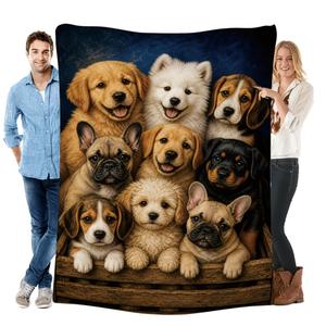 Blue Sky Chicken Group Flannel <b>Blanket</b> Throw <b>Blanket</b> Nap <b>Blanket</b> Skin Friendly Reversible for Bed Sofa Couch Custom Print - Product Image 6