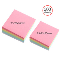 Bloc-notes adhésif coloré Foska 500 feuilles, bloc-notes pour le bureau et l'école, bloc-notes