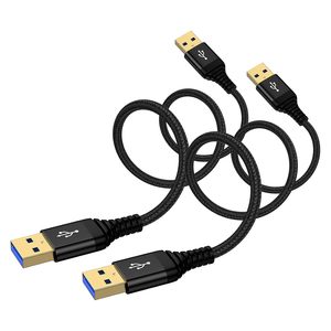 Cable USB a USB de 6 pies, paquete de 2, cable USB-A a USB-A macho a macho, cable USB de doble cara USB 3.0 - Product Image 1