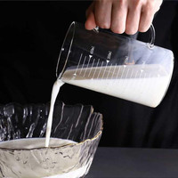 Verre à mesurer en verre à haute teneur en borosilicate verre de cuisson domestique avec tasse à mesurer graduée