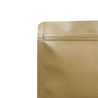 Sachet Doypack À Fermeture Zippée en Papier Kraft Brun, Refermable, Thermoscellable, Pour Stockage Alimentaire, Avec Fenêtre Transparente