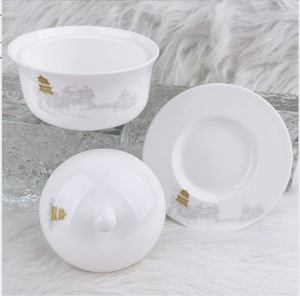 Vaisselle en porcelaine d'art oriental vintage, bol en céramique et assiette à condiments peints à la main en Chine - Product Image 6