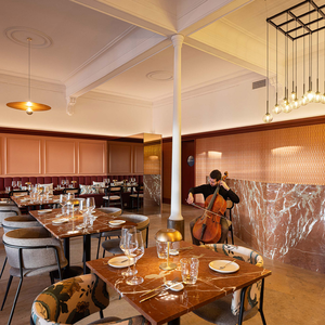 Высококлассная элегантная роскошная дизайнерская мебель для интерьера ресторана, распродажа, столы из массива мрамора, буфет - Product Image 3