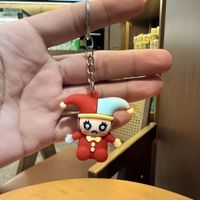 Grosir Gantungan Kunci Karabiner PVC Digital Anti Air Ringan Bermotif Kartun Fashion Cetak UV Boneka Badut Pamny