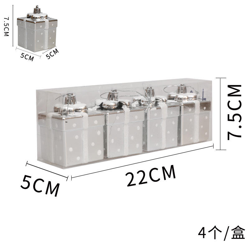 แพ็คสี่ชิ้น สีเงิน ขนาด 5 ซม.