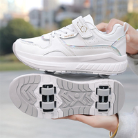 Chaussures de sport avec 4 roues amovibles, chaussures à roulettes pour la marche en plein air et les sports, chaussures à roulettes pour enfants