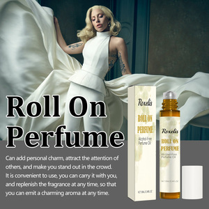 Wholesales 30ml Glass Roll on Deodorant Bottles <b>Perfume</b> Essential <b>Oil</b> Roller Bottles with Plastic Roller Ball - Product Image 2