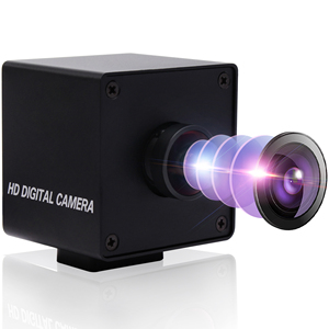 Webcam USB UVC HD 4K ELP, capteur IMX317, grand angle fisheye, mini caméra sans pilote pour la vision industrielle - Product Image 1