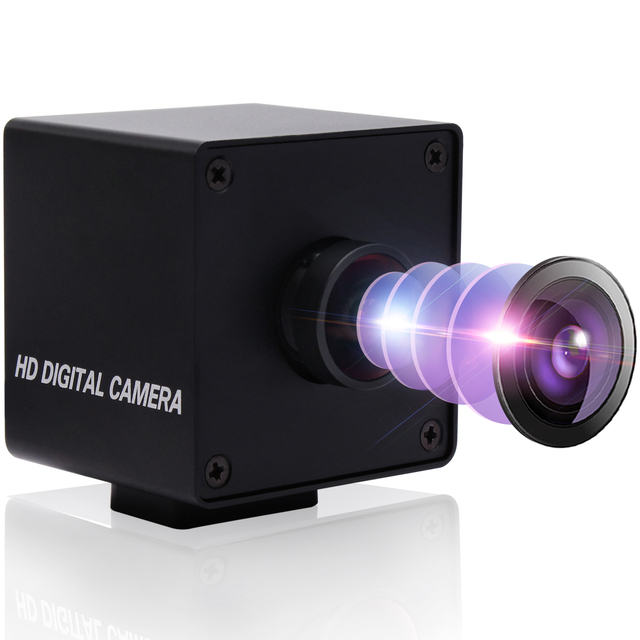ELP 4K HD UVC USB Webcam, IMX317 Sensor, Fisheye Wide Angle, Free Driver Mini Camera for Industrial Vision
