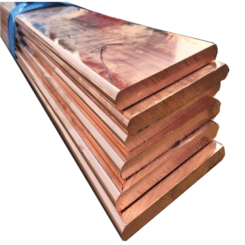 Copper Bus Bar 6mm X 100mm X 20.47 Inch / 520mm, 1Pcs C110 Pure Cu Copper Flat Buss Bar Stock