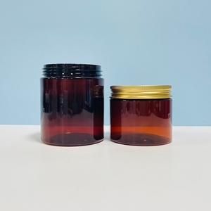 50ml 100ml 120ml 200ml 250ml 500ml Amber Pet <b>Plastic</b> Can Containers Storage <b>Jar</b> with Transparent Lid - Product Image 2