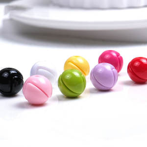 Cuentas combinadas de media cara de Color sólido perforado, cuentas acrílicas dispersas, cuentas redondas de empalme, accesorios de joyería DIY - Product Image 2