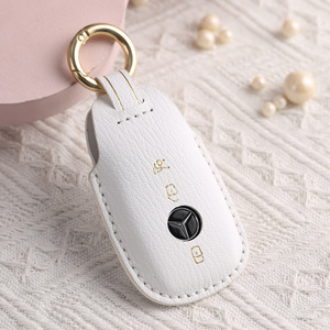 Funda de Cuero de Alta Calidad para Llave de Coche de Lujo para Benz, 3 Botones, E260 L300, Estuche para Llaves, Accesorio, Porta Llaves, Cartera - Product Image 2