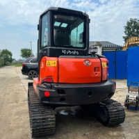Excavatrice hydraulique d'occasion de haute qualité 6 tonnes KX165, mini-excavatrice compacte sur chenilles d'occasion KUBOTA KX165-5 à vendre