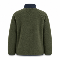 Veste polaire personnalisée 380g enduite, color block printemps, logo brodé, fermeture éclair intégrale, col montant, coupe oversize, streetwear unisexe