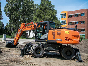 Excavadora montada en rueda de 19 toneladas ZX190W para paisajismo y excavación - Product Image 5