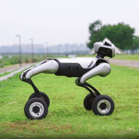 Robot chien quadrupède à roues pour l'éducation, le divertissement, la recherche et la mobilité en extérieur