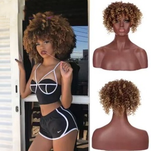 Peluca <span class=keywords><strong>de</strong></span> seda hecha a mano <span class=keywords><strong>de</strong></span> alta temperatura para <span class=keywords><strong>mujer</strong></span>, nuevo estilo, cabeza africana, rizo pequeño, mecanismo <span class=keywords><strong>de</strong></span> fibra <span class=keywords><strong>de</strong></span> pelo falso, <span class=keywords><strong>pelucas</strong></span> <span class=keywords><strong>de</strong></span> pelo - Product Image 3