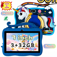 YPORANGE Nouvelle tablette pour enfants personnalisée et tendance de 7 pouces pour l'école, MTK Wi-Fi IPS 1024*600 Quad Core 3G+32GB de stockage Android 16