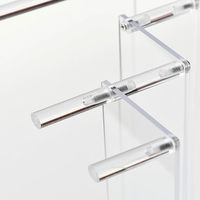 Présentoir en acrylique transparent à 3 niveaux Organisateur de cologne à usage domestique Étagères de produits cosmétiques et porte-desserts