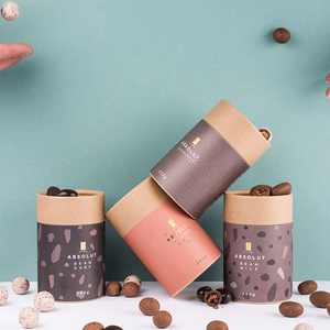 Boîte tube vide en papier kraft recyclé biodégradable <span class=keywords><strong>pour</strong></span> le stockage de bocaux en verre de bougie en cire de soja faite à la main avec couvercle en <span class=keywords><strong>bois</strong></span> Logo personnalisé - Product Image 1