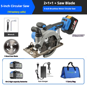 Scie à bois industrielle professionnelle de 5 pouces, portable, 130 mm, outil de travail du bois électrique, scie sans fil 20V MAX - Product Image 2