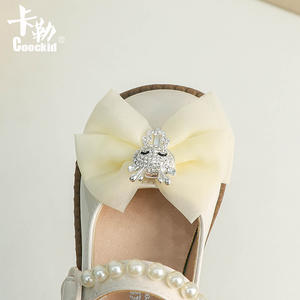 Nouvelles chaussures plates en cuir pour filles, style princesse avec nœud, semelle souple, pour l'automne 2024 - Product Image 5