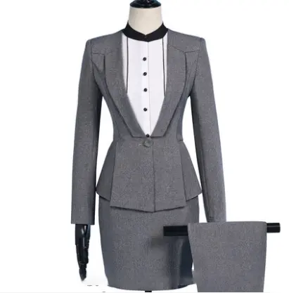New Promotional Slim Fit Office Uniform Office Business Uniforms Ladies Office Bank Uniform