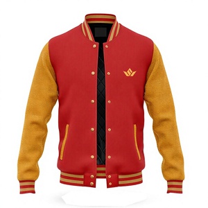 SPARKWELL INDUSTRY <b>Men's</b> Winter Letterman <b>Jacket</b>-Eco-Friendly Breathable Customized Front Logo Soft Polyester/Cotton Material - Product Image 1