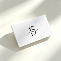 Boîte à tiroir avec logo holographique, boîte rigide en papier coulissante pour kit d'échantillons de parfum 5 pièces, ensemble de découverte de parfums, emballage cosmétique de luxe