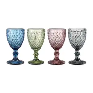 Solid Color Glass Not Silver Metal Aluminium Wine Goblet