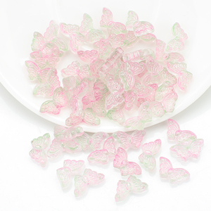 Zhubi <span class=keywords><strong>Magic</strong></span> Couleurs Papillon Perles De Verre 8X15MM Coloré Cristal Pendentif Papillon Perles Pour DIY À La Main Boucles D'oreilles Artisanat - Product Image 4