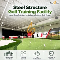 Structure préfabriquée à grande portée GloStar en acier pour centre de golf intérieur et practice de golf