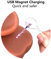 Populaire Godemiché réaliste géant en silicone avec télécommande sans fil et fonction de poussée, Godemiché à harnais anal, Vibrateur Godemiché, Jouets sexuels pour femmes