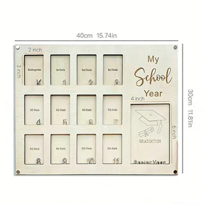 Cadre <span class=keywords><strong>photo</strong></span> personnalisé en bois pour la fin de l'année scolaire K12 – Souvenirs mémoriaux, cadeaux personnalisés, décoration intérieure - Product Image 3