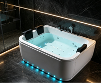 Baignoire SPA Moderne à Jets avec Cascade et Perles Lumineuses, Accessoires Complets pour Maison Conteneur et Projets Hôteliers