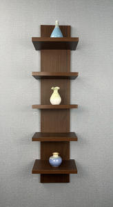 Estante <span class=keywords><strong>de</strong></span> esquina con montaje en pared, repisa flotante <span class=keywords><strong>de</strong></span> madera rústica <span class=keywords><strong>de</strong></span> 5 niveles para dormitorio, sala <span class=keywords><strong>de</strong></span> estar, baño, cocina y oficina - Product Image 3