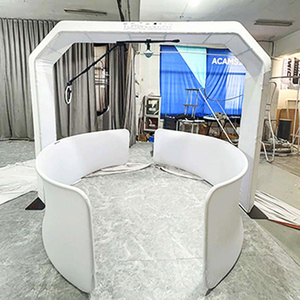 3D บูธภาพถ่ายแบบหมุนอัตโนมัติ360ไฟ LED เปลี่ยนสีได้ด้วยแบตเตอรี่ท้องฟ้า - Product Image 1