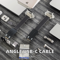 Up 2PIN Soft FPC USB C Câble de charge plat Connecteur de type C à angle descendant avec gaine en PVC pour ordinateur