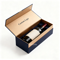 Scatola di Lusso Personalizzata per Bottiglie di Vino, Design in Cartone con Chiusura Magnetica e Inserto in Schiuma
