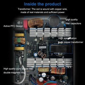 อุปกรณ์จ่ายไฟแบบสวิตชิ่ง I/O ประสิทธิภาพสูง ATX <span class=keywords><strong>PSU</strong></span> <span class=keywords><strong>600W</strong></span> 80 PLUS สีบรอนซ์230V - Product Image 4