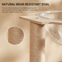 Tour d'arbre à chat durable cadre d'escalade grattoir velours bois sisal peluche-chat griffoir maison dans un emballage en carton