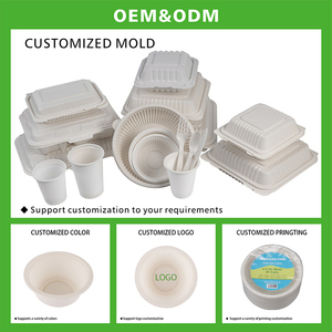 Bol jetable personnalisable de 6,5 oz en amidon de maïs, résistant au congélateur et au micro-ondes, étanche et écologique, pour salades de fruits et soupes - Product Image 4