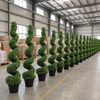 Árbol Artificial Realista de Boj en Maceta, Planta Simulada para Decoración de Interiores, Hogar u Oficina, Estilo Nórdico, Topiario, Pequeña Vegetación